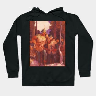 Vintage Fairy Tales, Robin Hood and the Men of Greenwood by NC Wyeth Hoodie